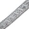 3/8" X 5 Yards Silver Crystal Cluster Iron On Rhinestone Trim Pack of 1